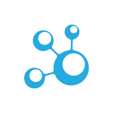 Molekül logo illüstrasyon vektör şablonu
