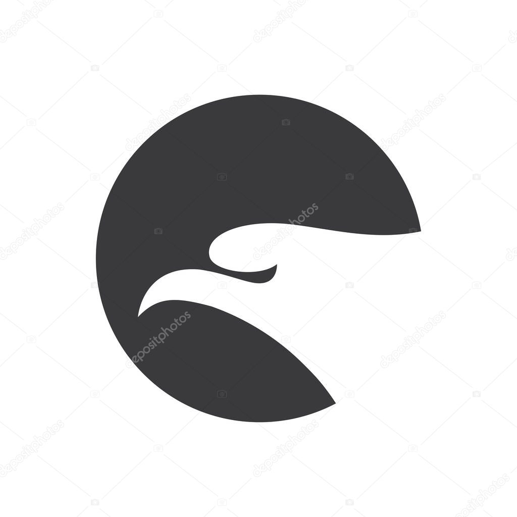 Falcon eagle bird illustration logo design