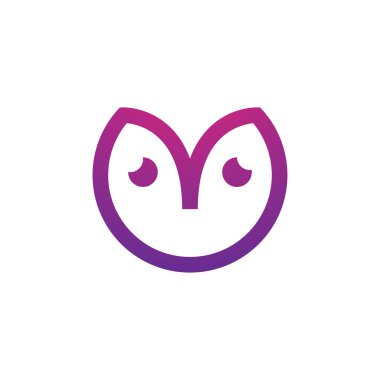 Baykuş logo vektör düz tasarım şablonu