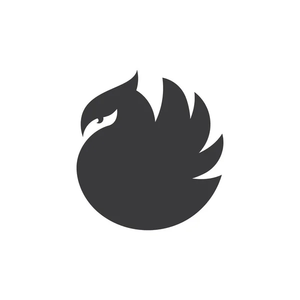 Owl Logo Vector Icon Flat Design Template — Vetor de Stock