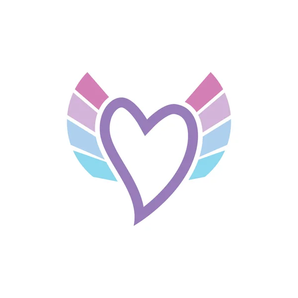 Love Logo Vector Illustration Flat Design Template — Vector de stock