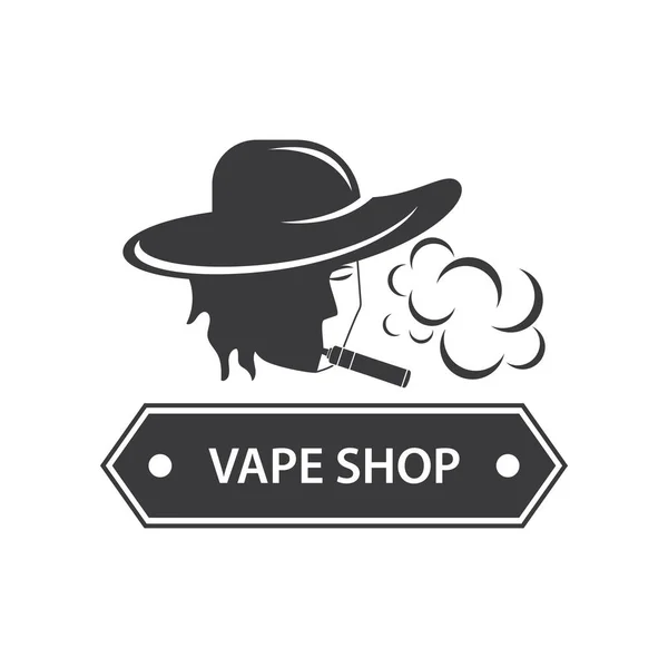 Vapor Vape Logo Illustration Flat Design Template — Vector de stock