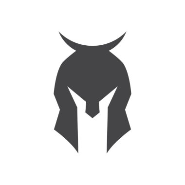 Spartalı miğfer logo vektör tasarımı