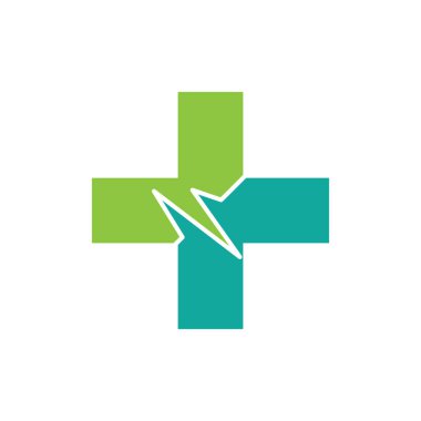 Tıbbi Haç illüstrasyon Logo şablon vektör tasarımı