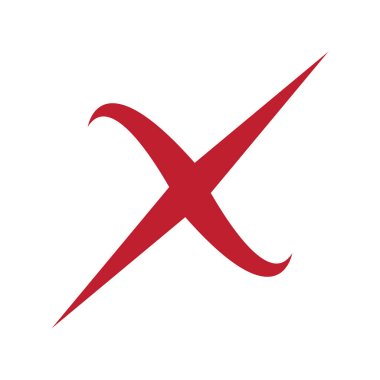 X harfi logo şablon vektör tasarımı