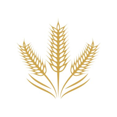 Buğday Logosu şablonu vektör çizimi tasarımı