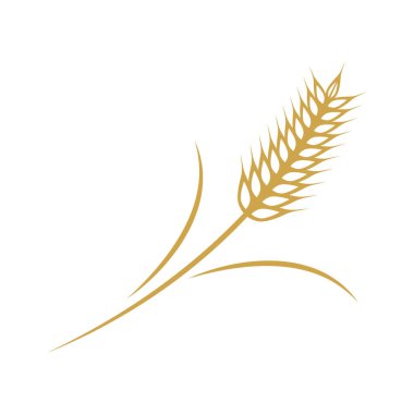 Buğday Logosu şablonu vektör çizimi tasarımı