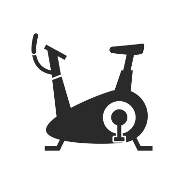 Exercise bicycle fitness icon flat design
