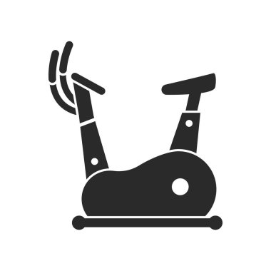 Exercise bicycle fitness icon flat design