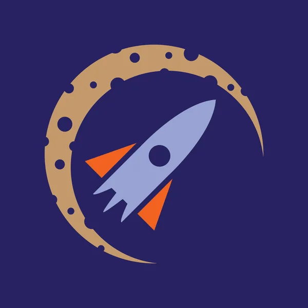 Rocket Ilustration Logo Vector Icon Template Eps — Stockový vektor