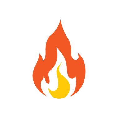 Ateş alevi logosu vektörü, yağ, gaz ve enerji logosu kavramı