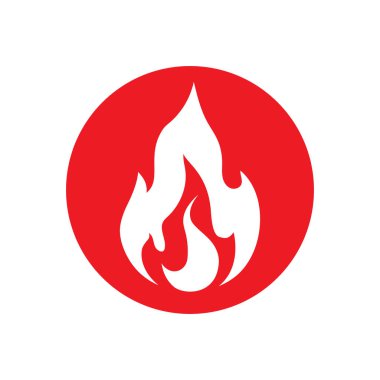Ateş alevi logosu vektörü, yağ, gaz ve enerji logosu kavramı