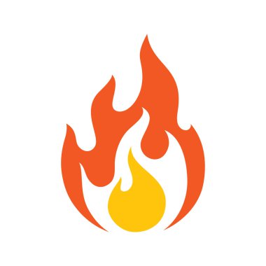 Ateş alevi logosu vektörü, yağ, gaz ve enerji logosu kavramı