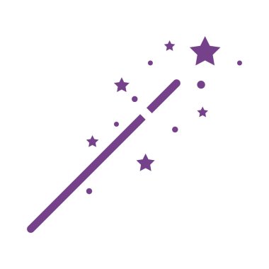 Sihirli çubuk simgesi vektör şablonu