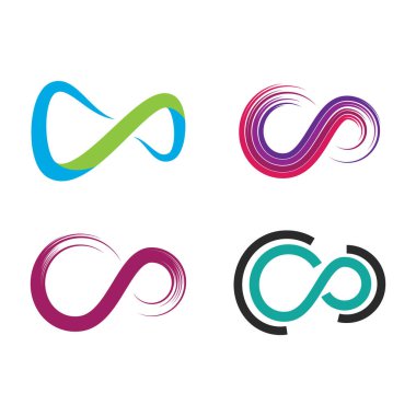 Infinity illustration logo template vector flat design eps 10