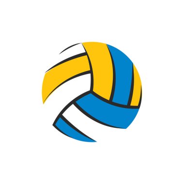 Volley ball logo vector flat design template