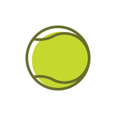 Tennis ball logo vector flat design template