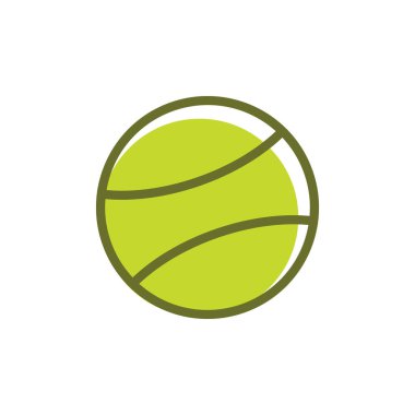 Tennis ball logo vector flat design template