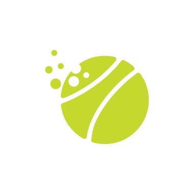 Tennis ball logo vector flat design template