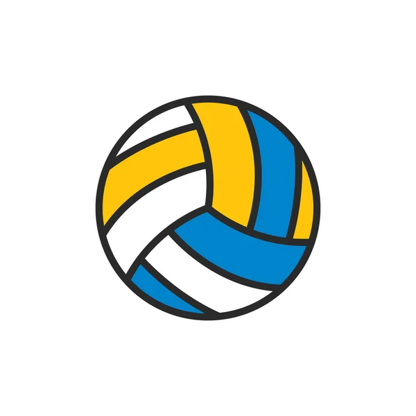 Volley ball logo vector flat design template