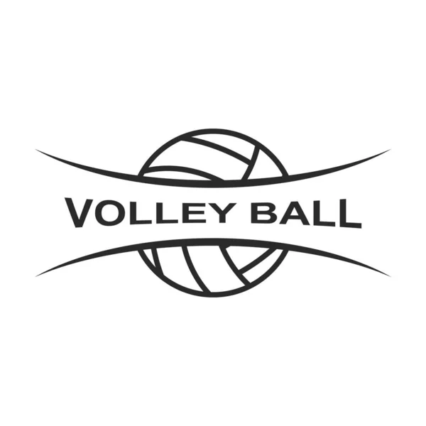 Volley ball logo vector flat design template