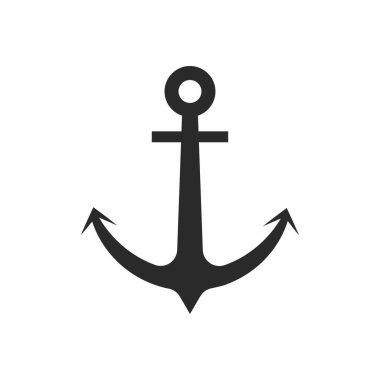 Çapa logosu illüstrasyon şablon vektör tasarımı