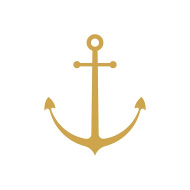 Çapa logosu illüstrasyon şablon vektör tasarımı