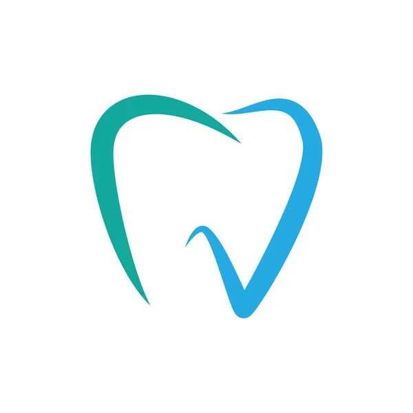 Logo Dentale Vettoriale Design Piatto — Vettoriale Stock