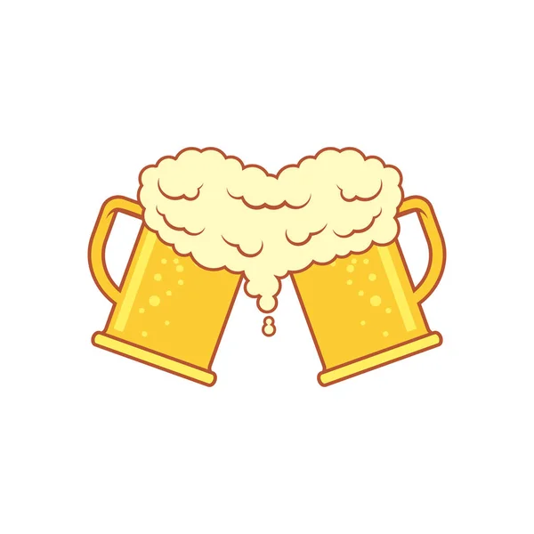 Beer Craft Logo Vector Illustration Flat Design Template — Stock Vector