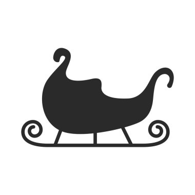 Noel Baba 'nın taşıyıcı simgesi düz tasarım şablonu