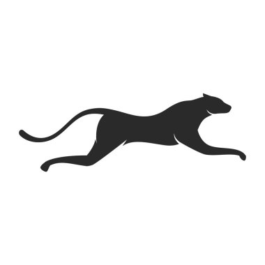 Çita logosu çizim vektörü düz tasarım