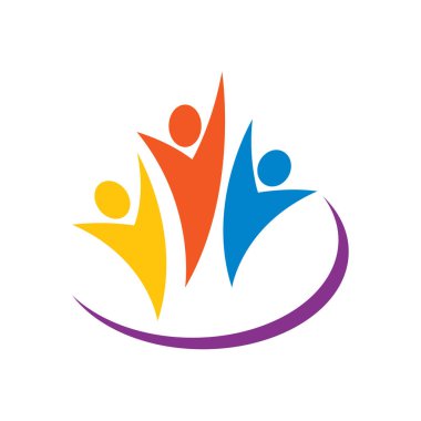 Topluluk, ağ ve sosyal logo tasarımı