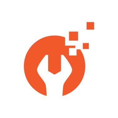 Bakım logosu vektör düz tasarım şablonu