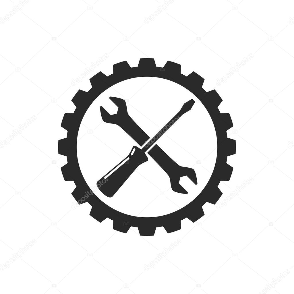 Maintenance logo icon vector flat design template