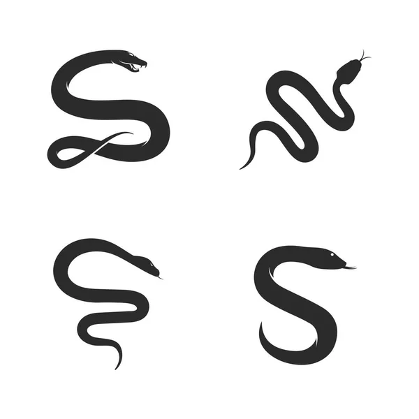 Snake Logo Vector Ilustration Template — Stock Vector