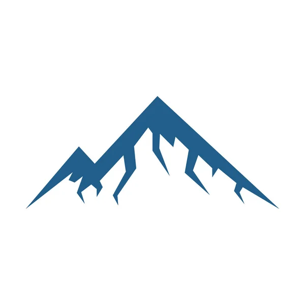 Mountain Illustration Logo Vector Flat Design Template — Stock Vector