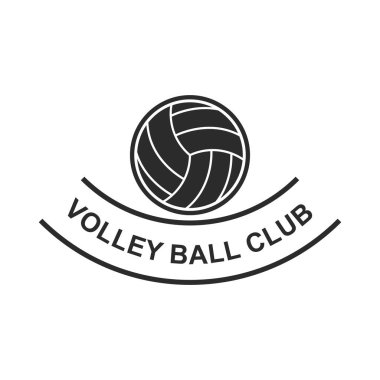 Volley ball logo vector flat design template
