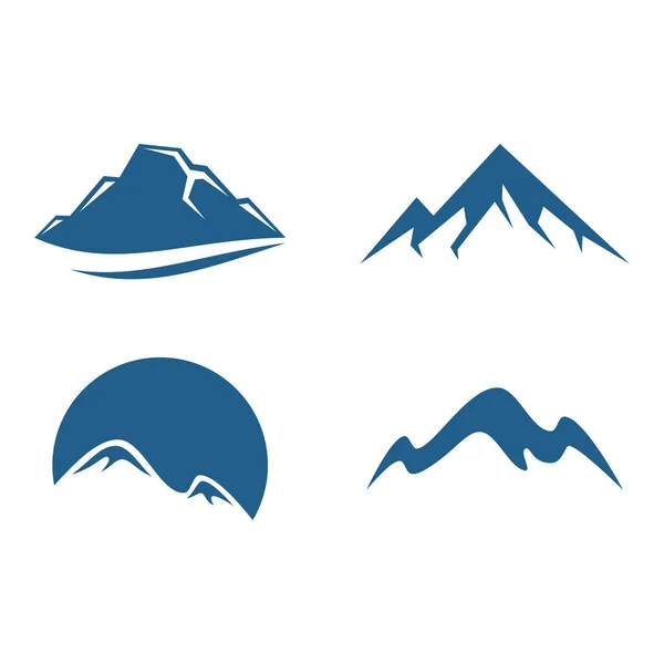 Mountain Illustration Logo Vector Flat Design Template — Stock Vector