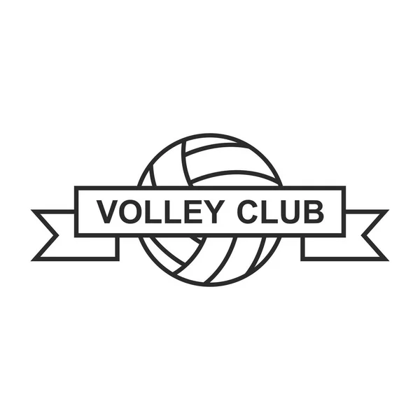 Volley Ball Logo Vector Flat Design Template — ストックベクタ