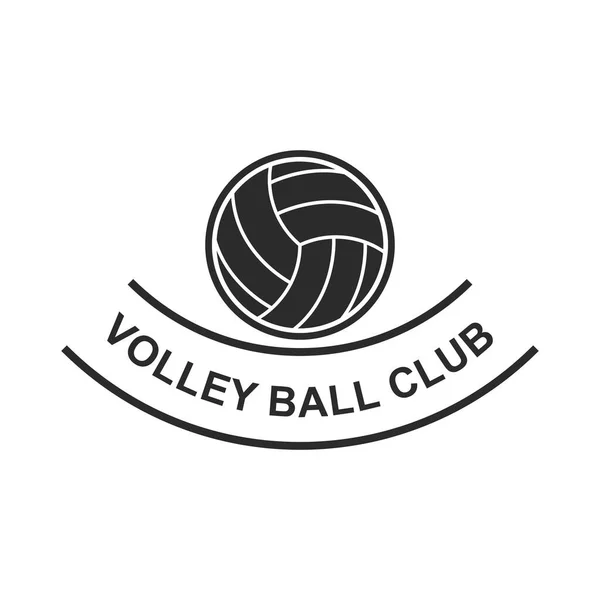 Volley Ball Logo Vector Flat Design Template — 스톡 벡터