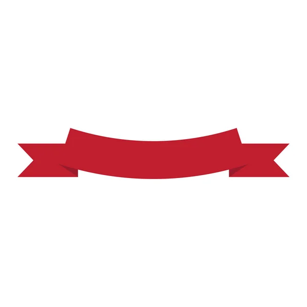 Κόκκινο Κορδέλα Επίπεδη Σχεδίαση Πρότυπο — Διανυσματικό Αρχείο