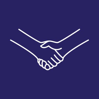 El sıkışması logo şablonu vektör düz tasarımı
