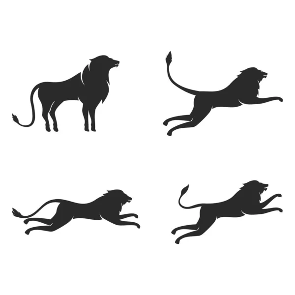 狮子图解标志向量平面设计模板 — 图库矢量图片
