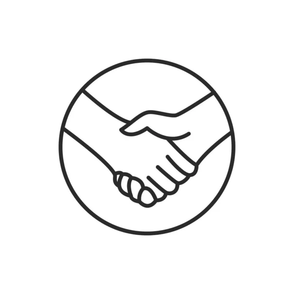 Hand Shake Λογότυπο Πρότυπο Διάνυσμα Επίπεδη Σχεδίαση — Διανυσματικό Αρχείο