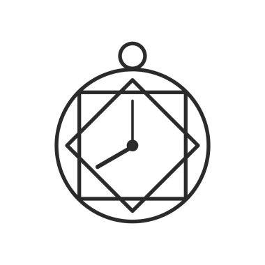 Düz dizayn için zaman ayarlı simge vektörü