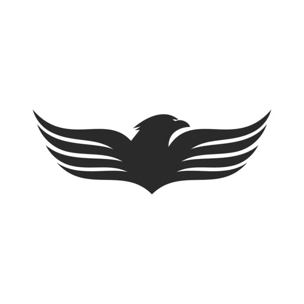 Falcon Águila Pájaro Ilustración Logo Diseño — Archivo Imágenes Vectoriales