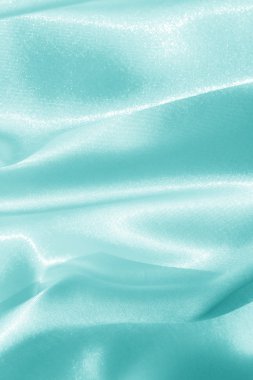 metin veya tasarım eklemek için arkaplan olarak mavi saten kumaş