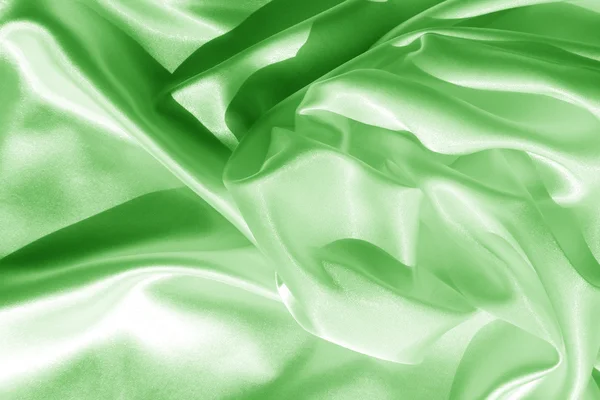 Grüne Seide Stoff Hintergrund — Stockfoto