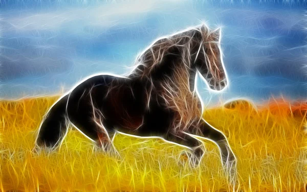 Disegno arte cavallo — Foto Stock