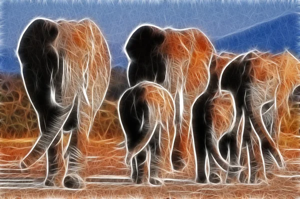 Olifant kunst design — Stockfoto